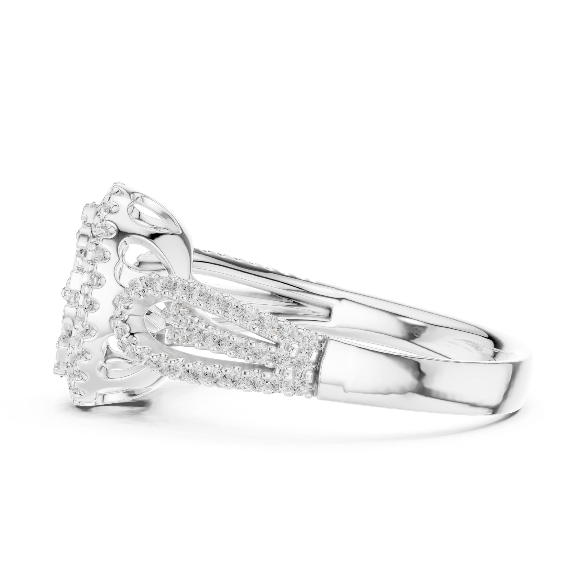 Oval Lab Grown Diamond Halo Engagement Ring