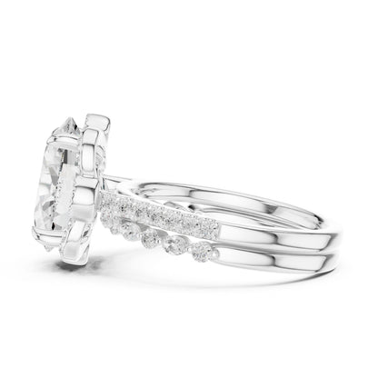 Oval Lab Grown Diamond Halo Engagement Ring