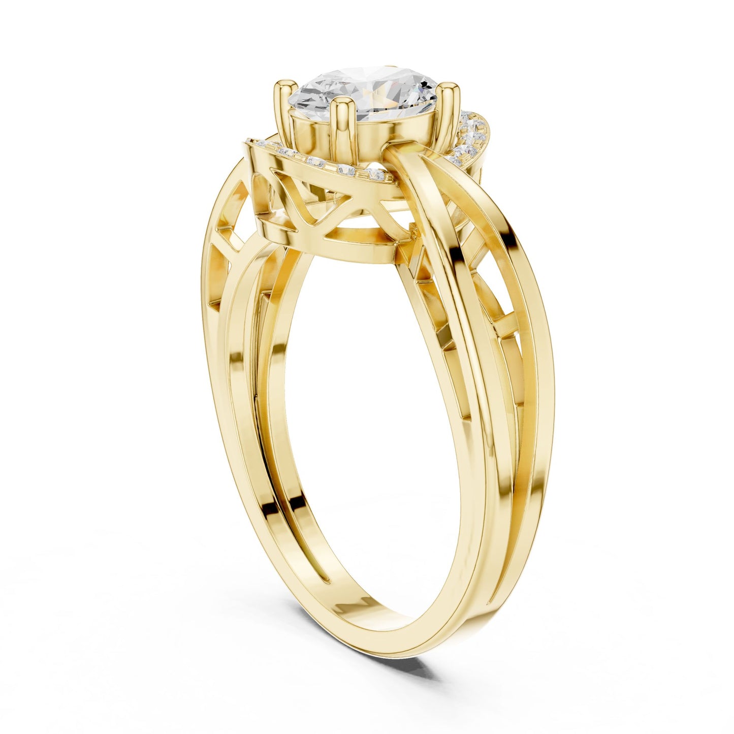 Oval Lab Grown Diamond Halo Engagement Ring