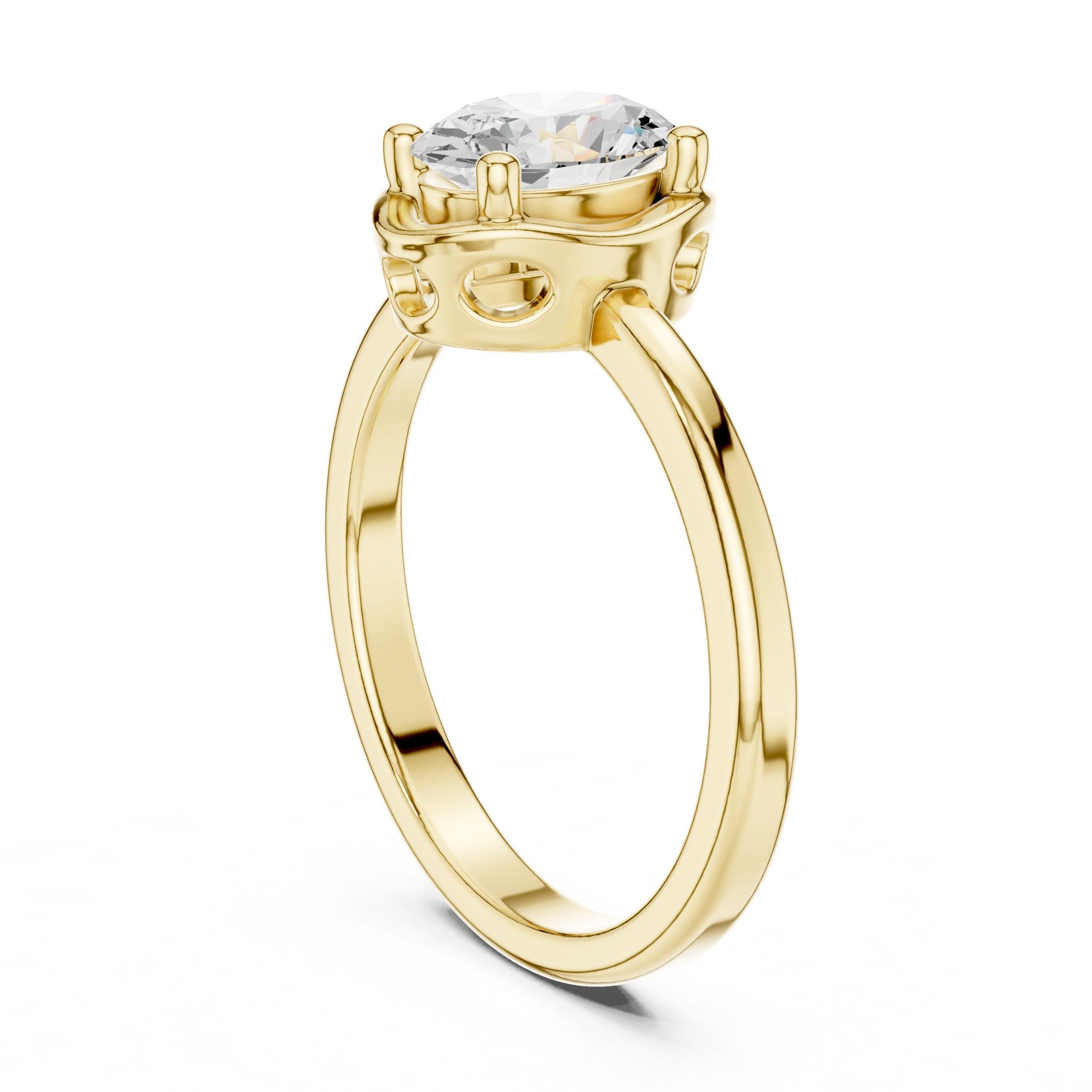 Oval Lab Grown Diamond Halo Engagement Ring
