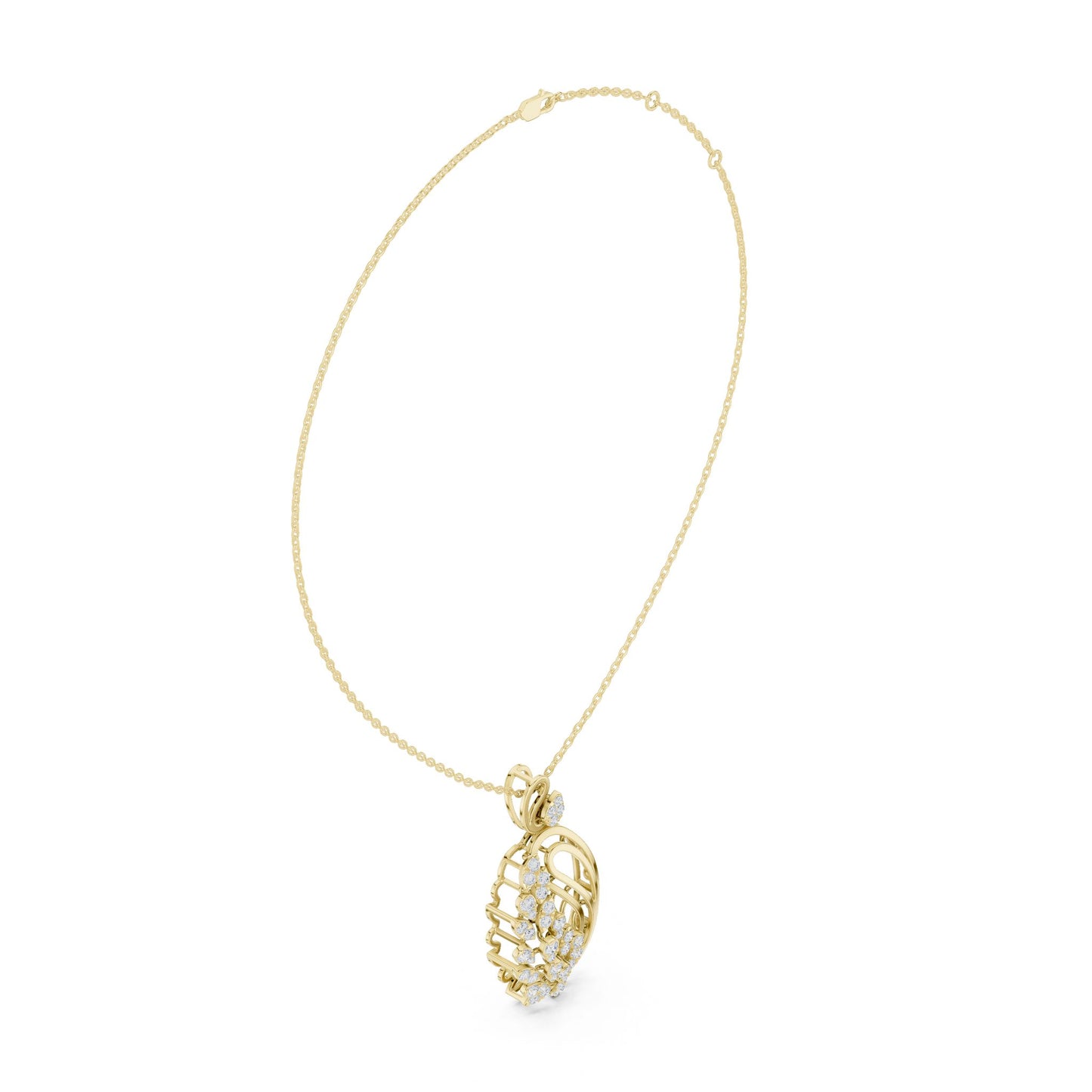 Oval Lab Grown Diamond Halo Pendant