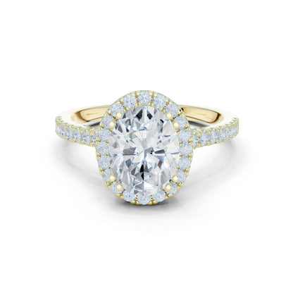 Oval Lab Grown Diamond Halo Engagement Ring