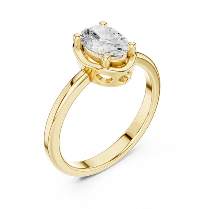 Oval Lab Grown Diamond Halo Engagement Ring
