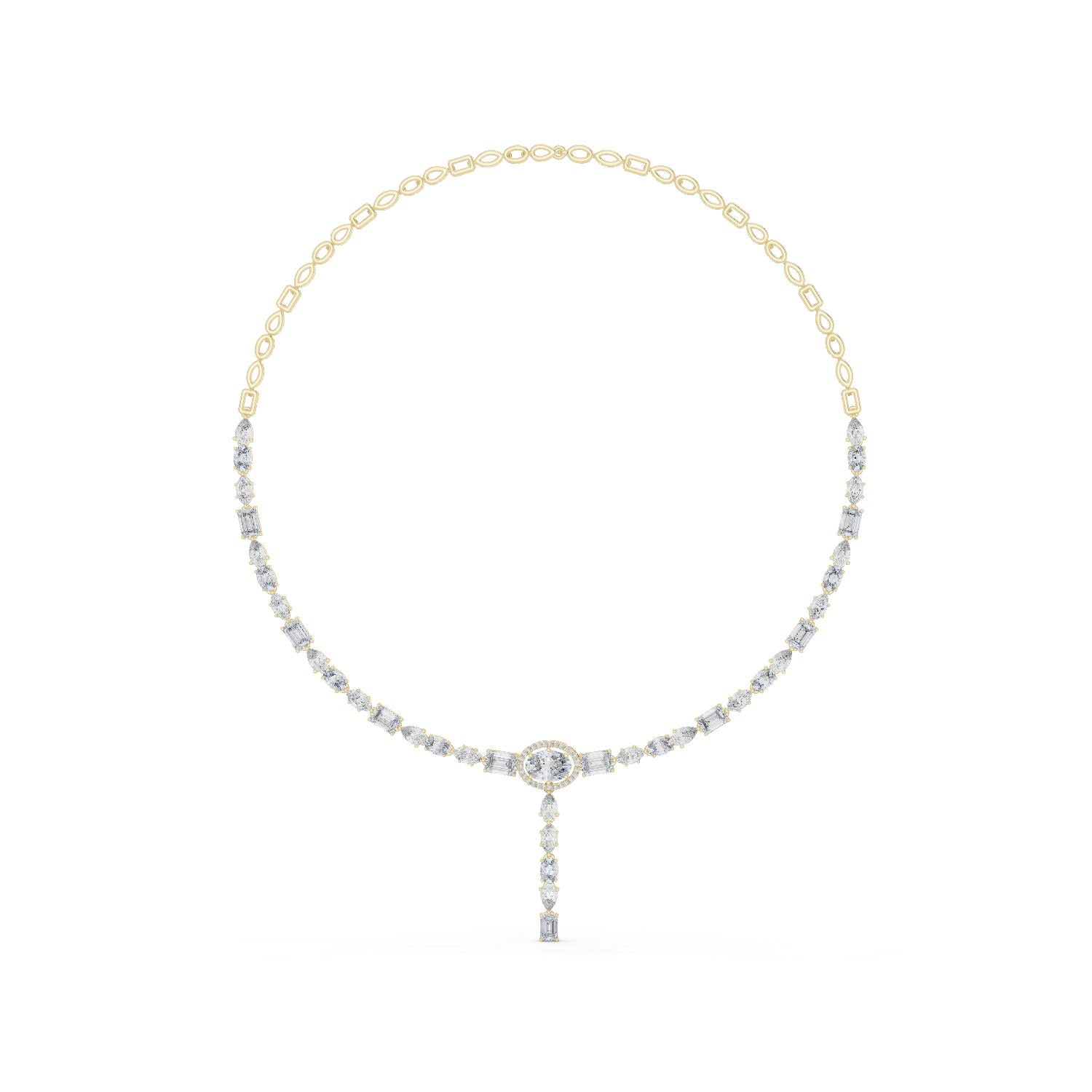 Oval Lab Grown Diamond Halo Pendant