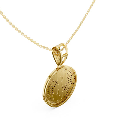 Oval Lab Grown Diamond Halo Pendant