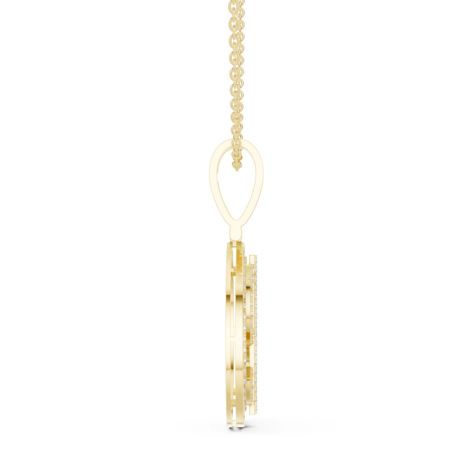 Oval Lab Grown Diamond Halo Pendant