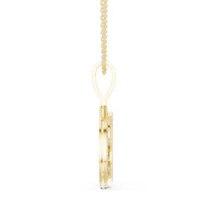 Oval Lab Grown Diamond Halo Pendant