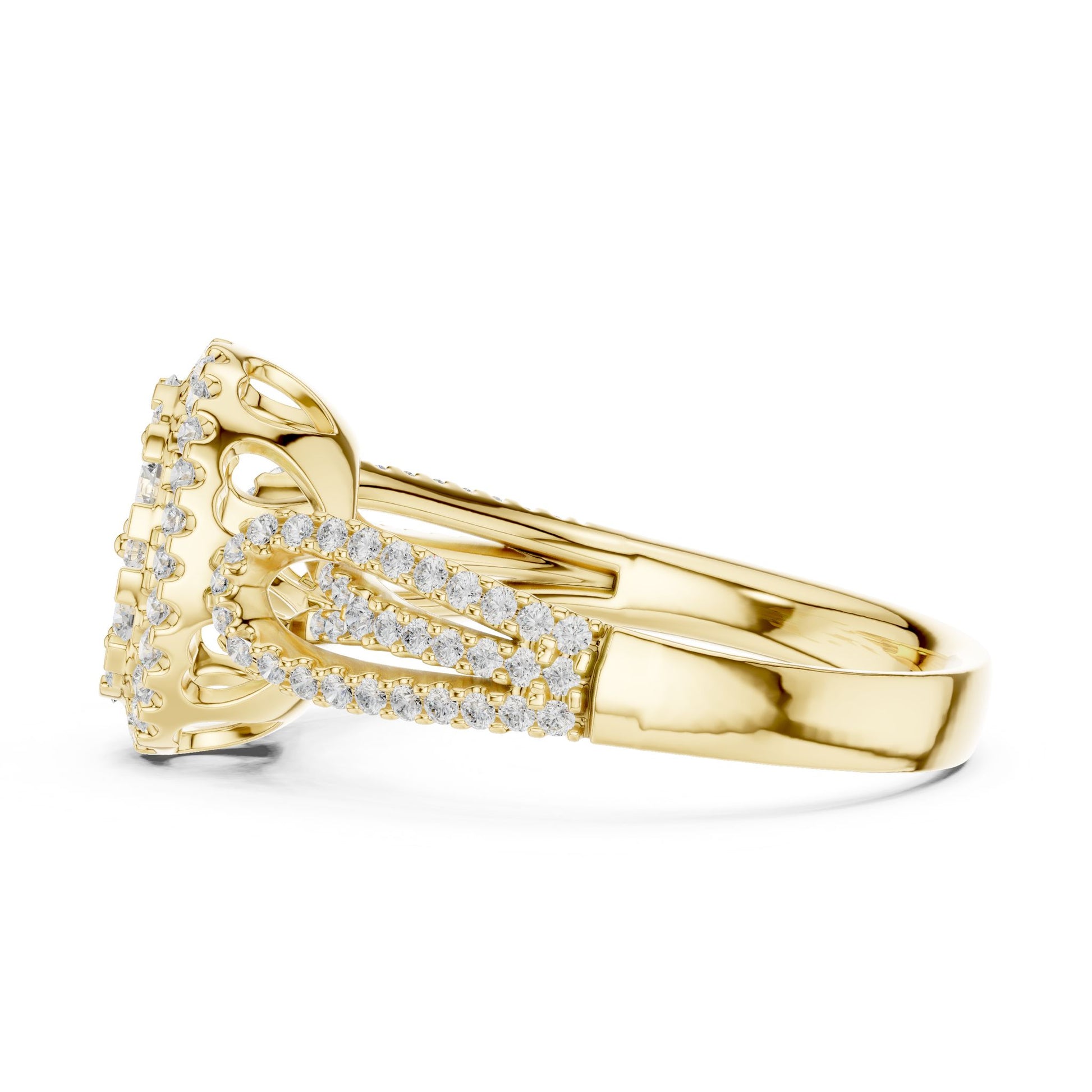 Oval Lab Grown Diamond Halo Engagement Ring