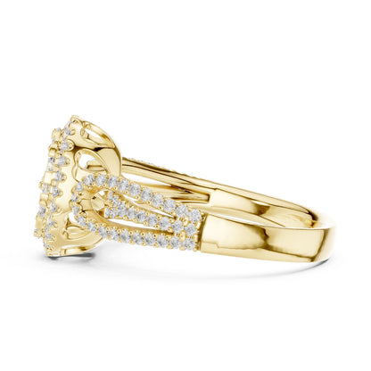 Oval Lab Grown Diamond Halo Engagement Ring