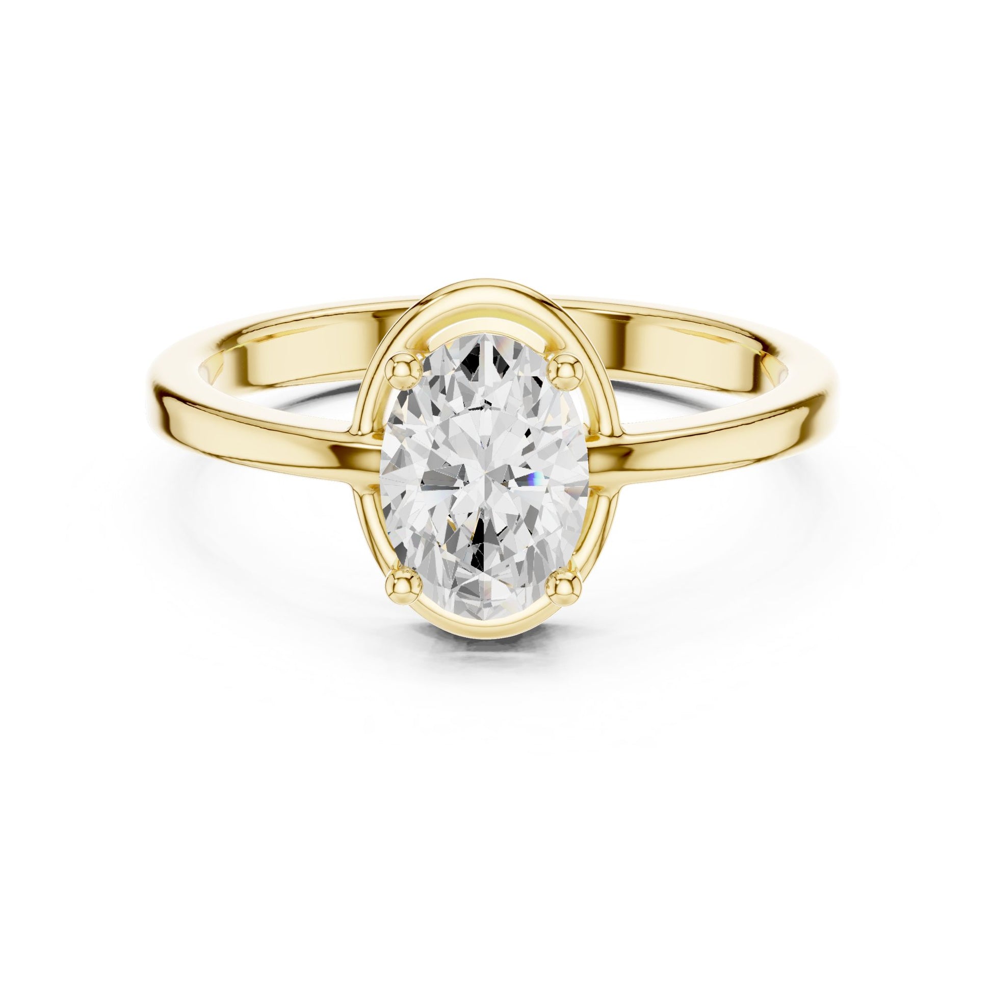 Oval Lab Grown Diamond Halo Engagement Ring