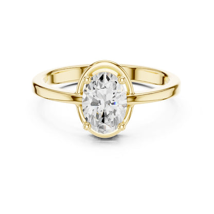 Oval Lab Grown Diamond Halo Engagement Ring