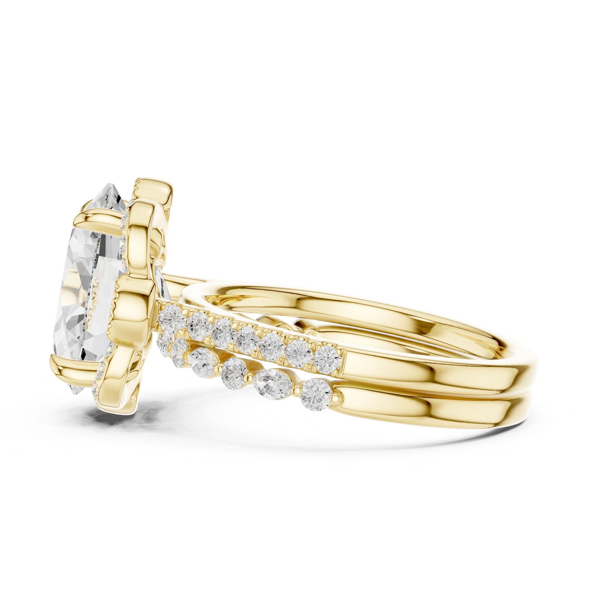 Oval Lab Grown Diamond Halo Engagement Ring