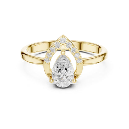 Oval Lab Grown Diamond Halo Engagement Ring