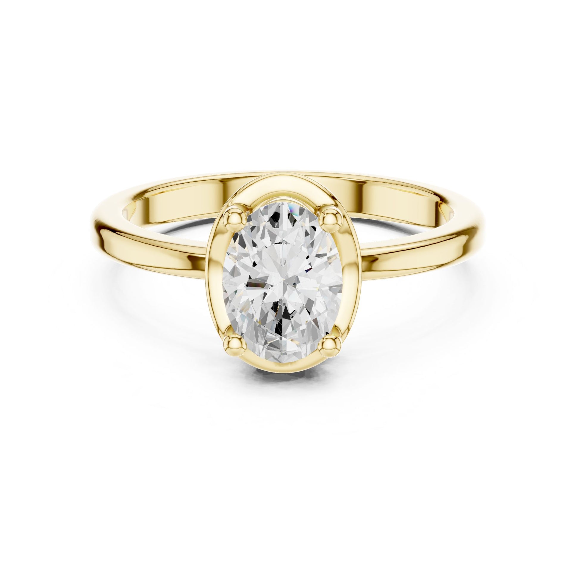 Oval Lab Grown Diamond Halo Engagement Ring