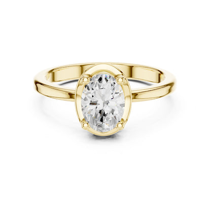 Oval Lab Grown Diamond Halo Engagement Ring