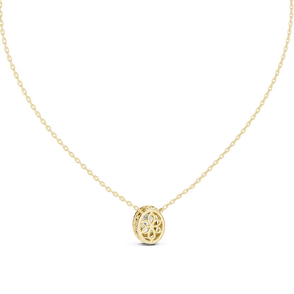 Oval Lab Grown Diamond Halo Pendant