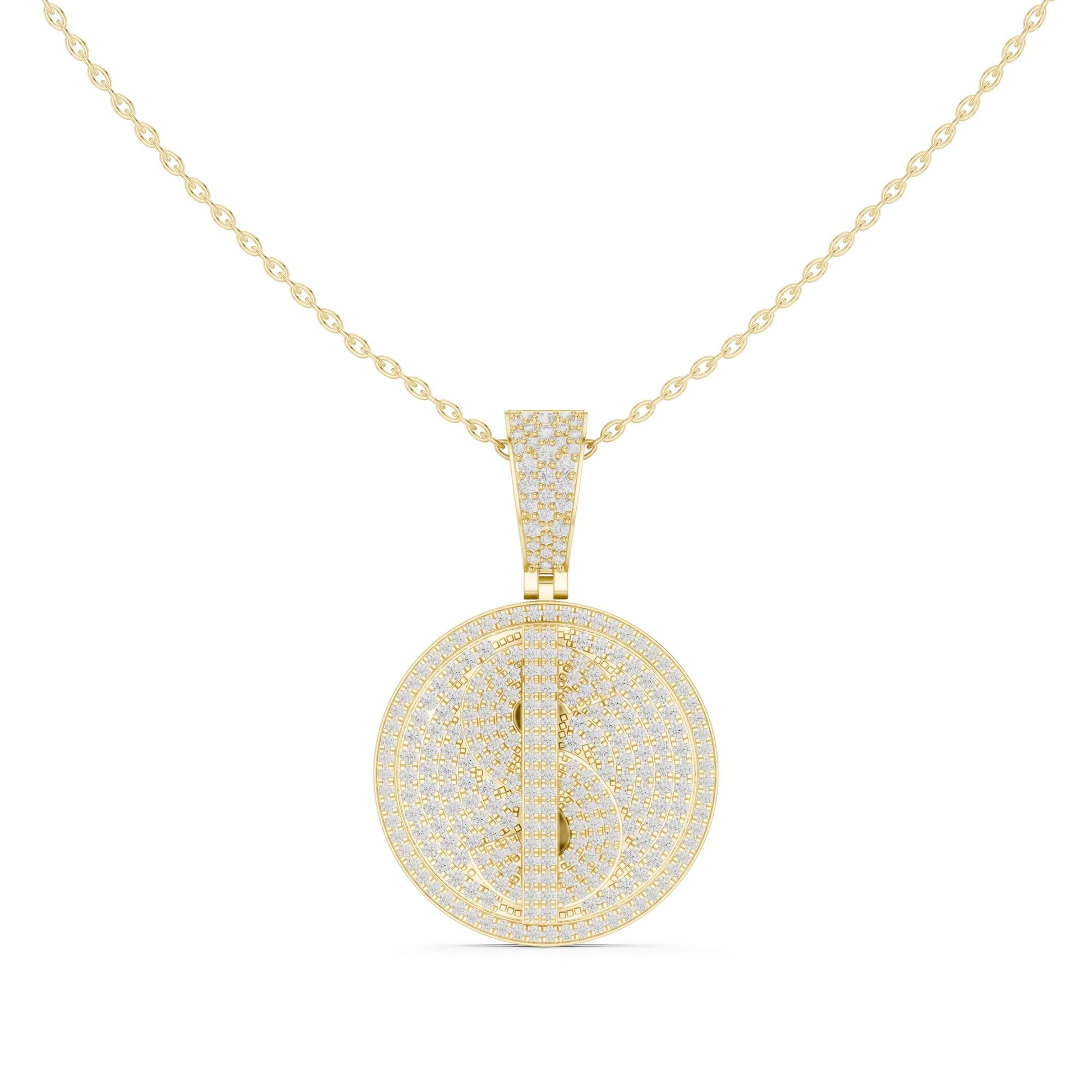 Oval Lab Grown Diamond Halo Pendant