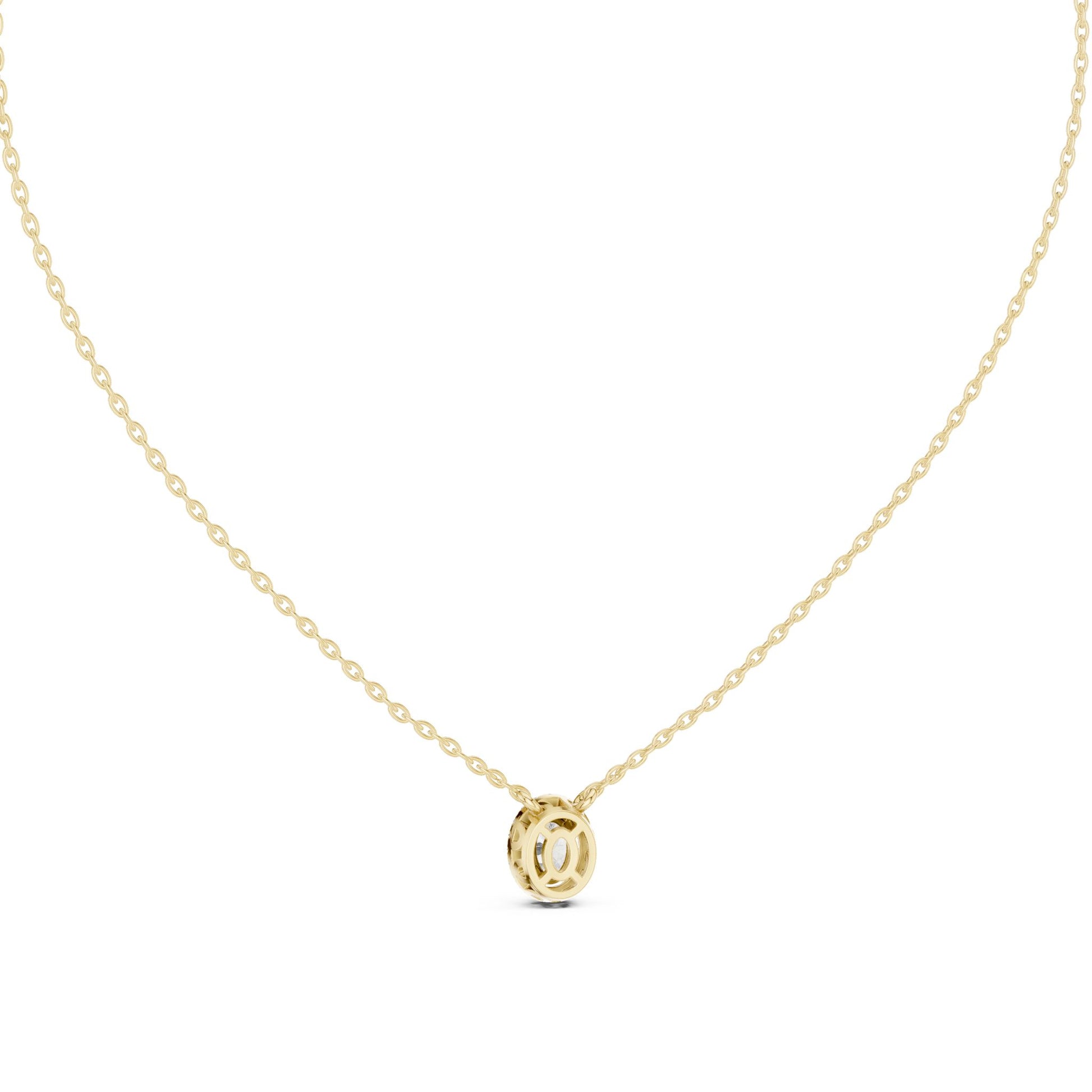Oval Lab Grown Diamond Halo Pendant