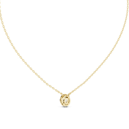 Oval Lab Grown Diamond Halo Pendant