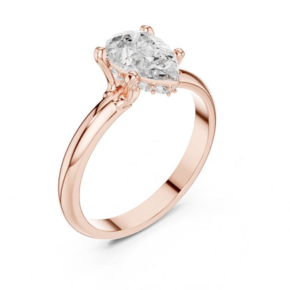 Oval Lab Grown Diamond Hidden Halo Engagement Ring