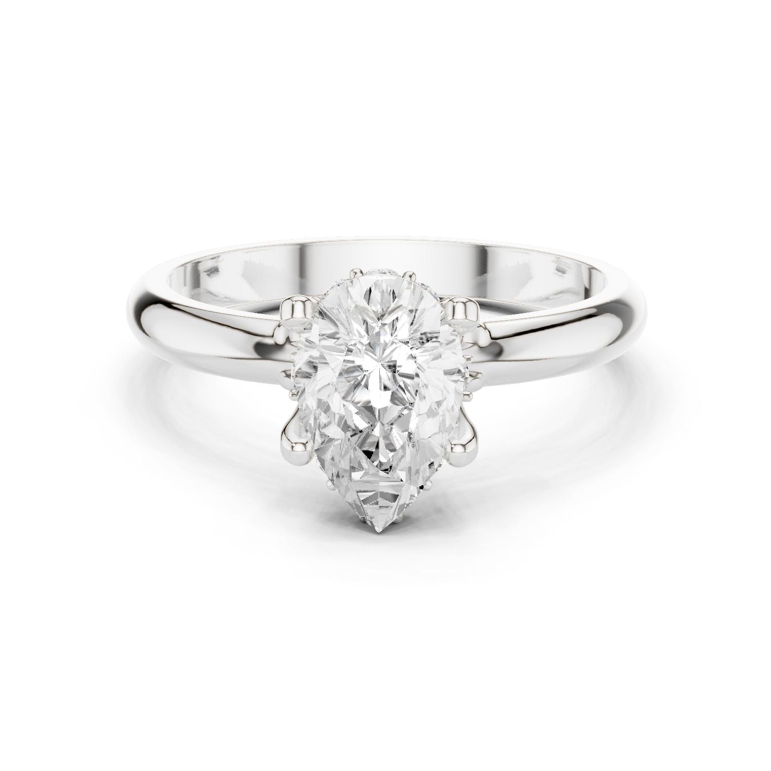 Oval Lab Grown Diamond Hidden Halo Engagement Ring