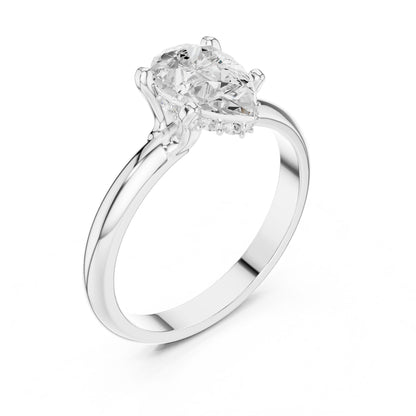 Oval Lab Grown Diamond Hidden Halo Engagement Ring
