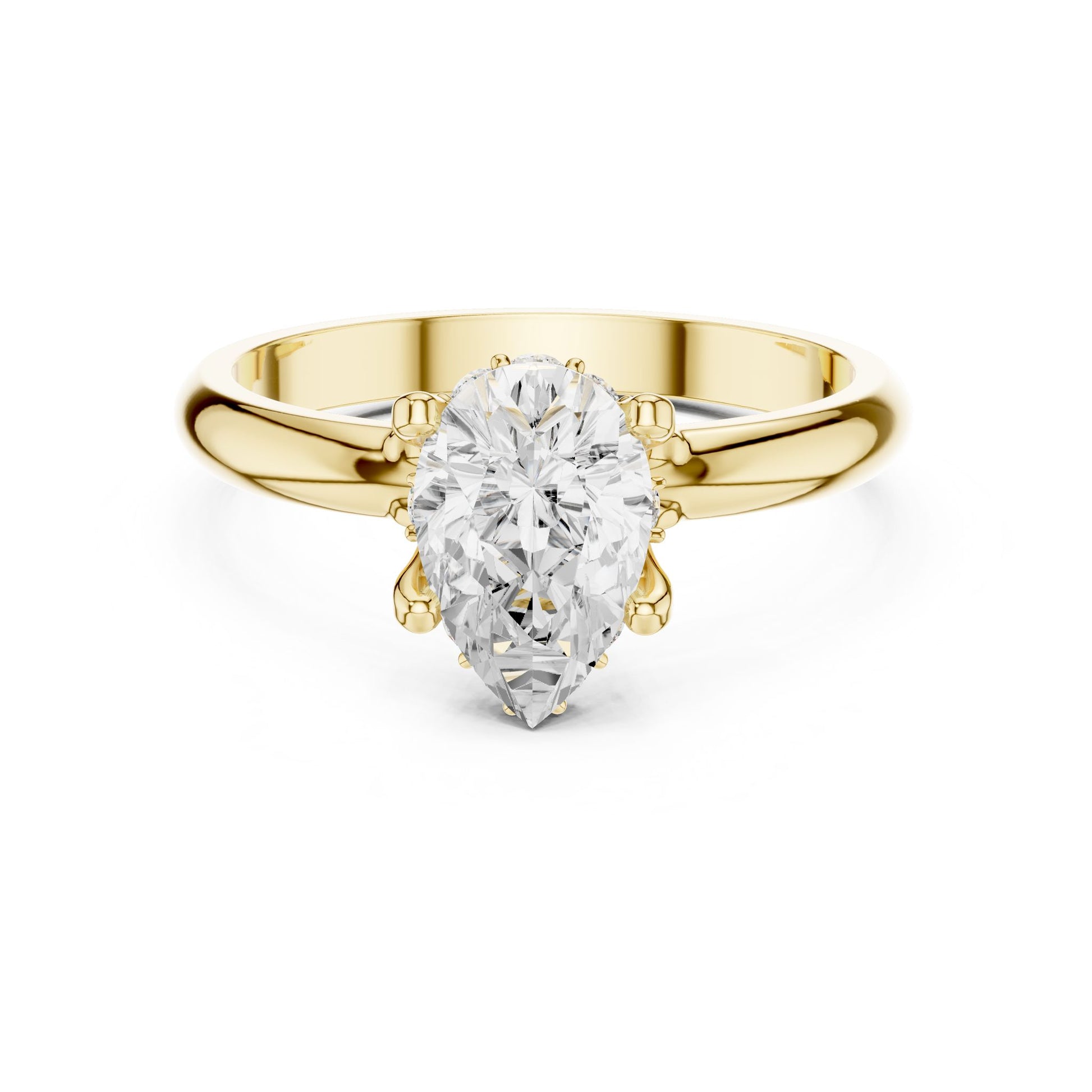 Oval Lab Grown Diamond Hidden Halo Engagement Ring