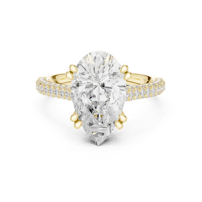 Oval Lab Grown Diamond Pave Engagement Ring