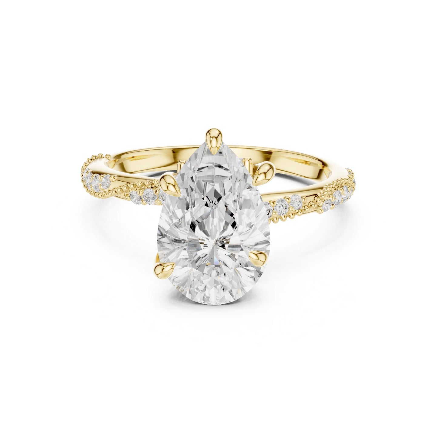 Oval Lab Grown Diamond Pave Engagement Ring