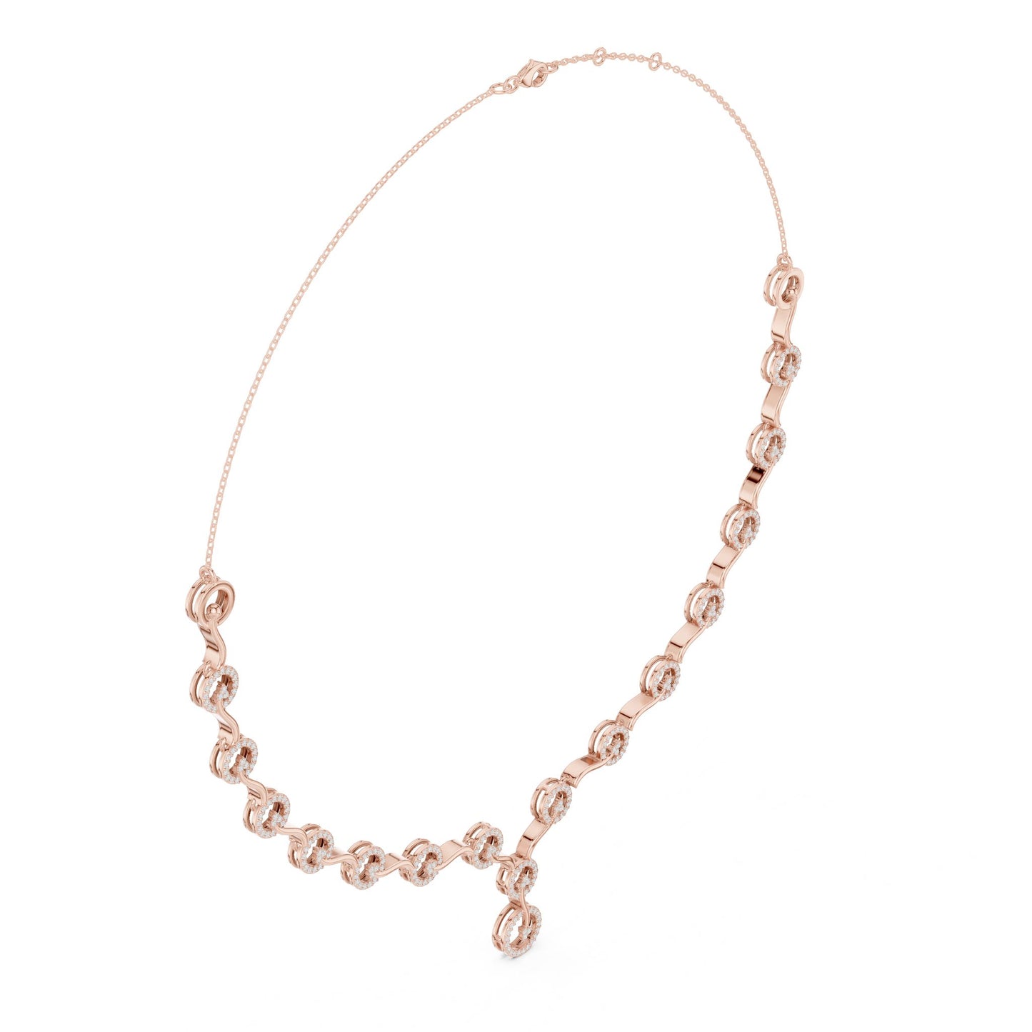 Oval Lab Grown Diamond Side-Stone Pendant