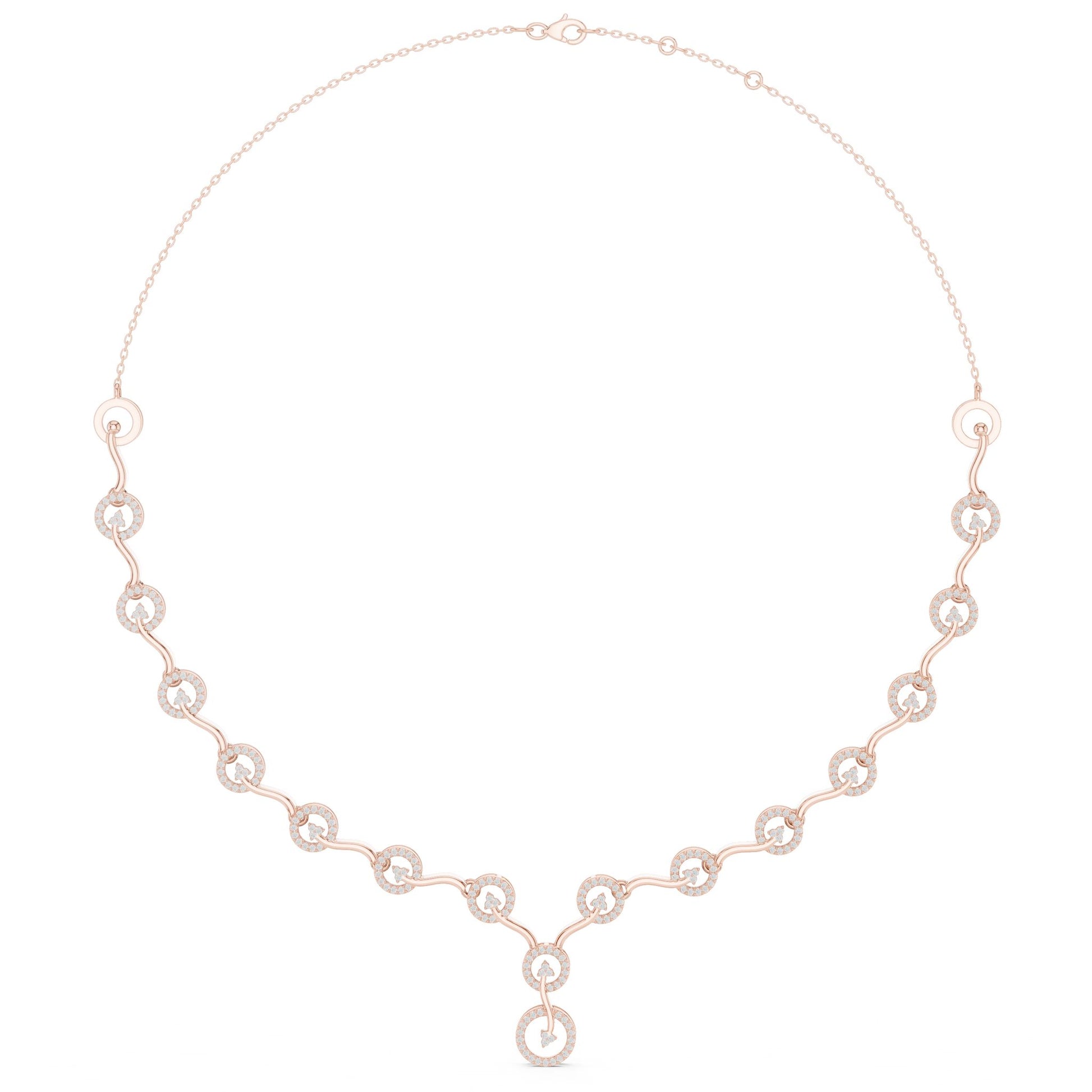 Oval Lab Grown Diamond Side-Stone Pendant