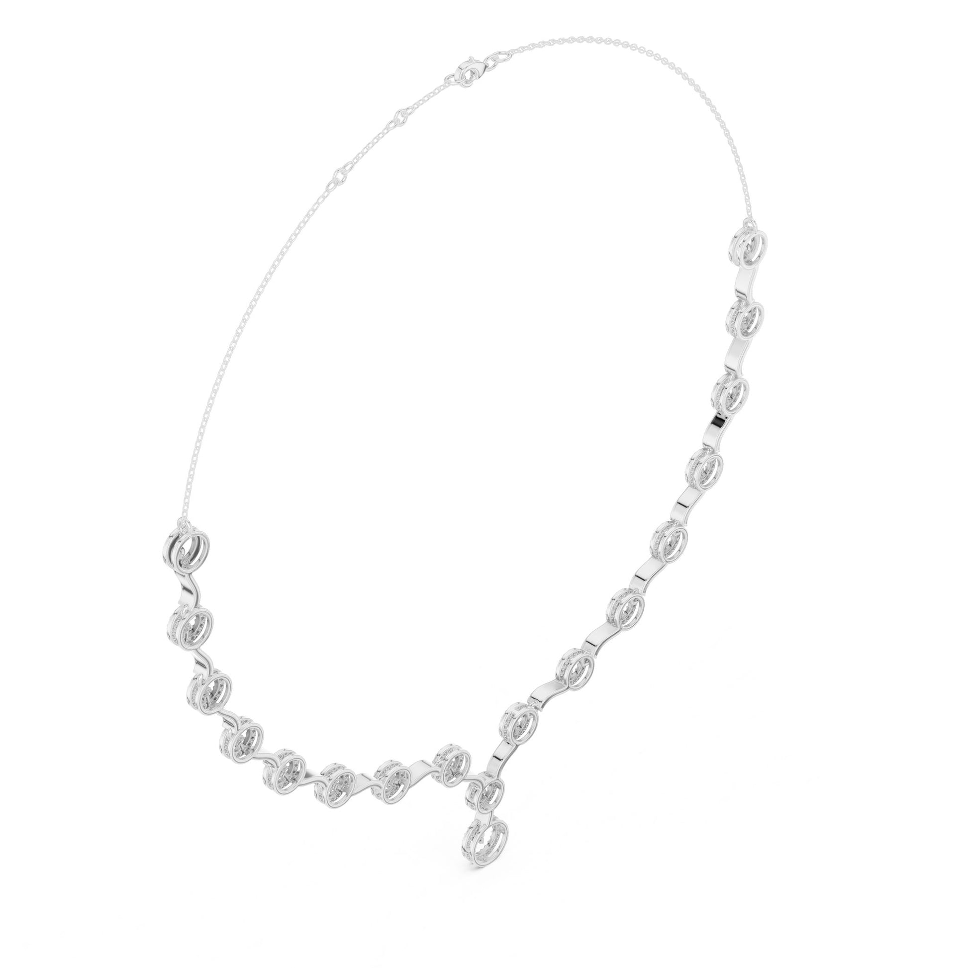 Oval Lab Grown Diamond Side-Stone Pendant