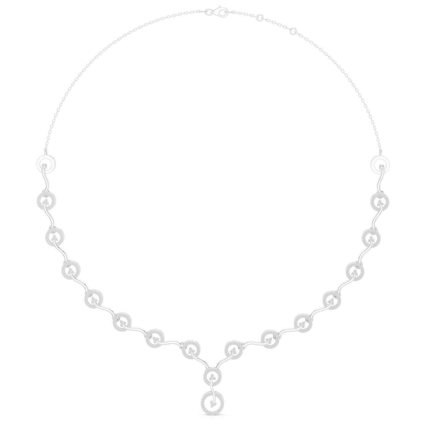 Oval Lab Grown Diamond Side-Stone Pendant