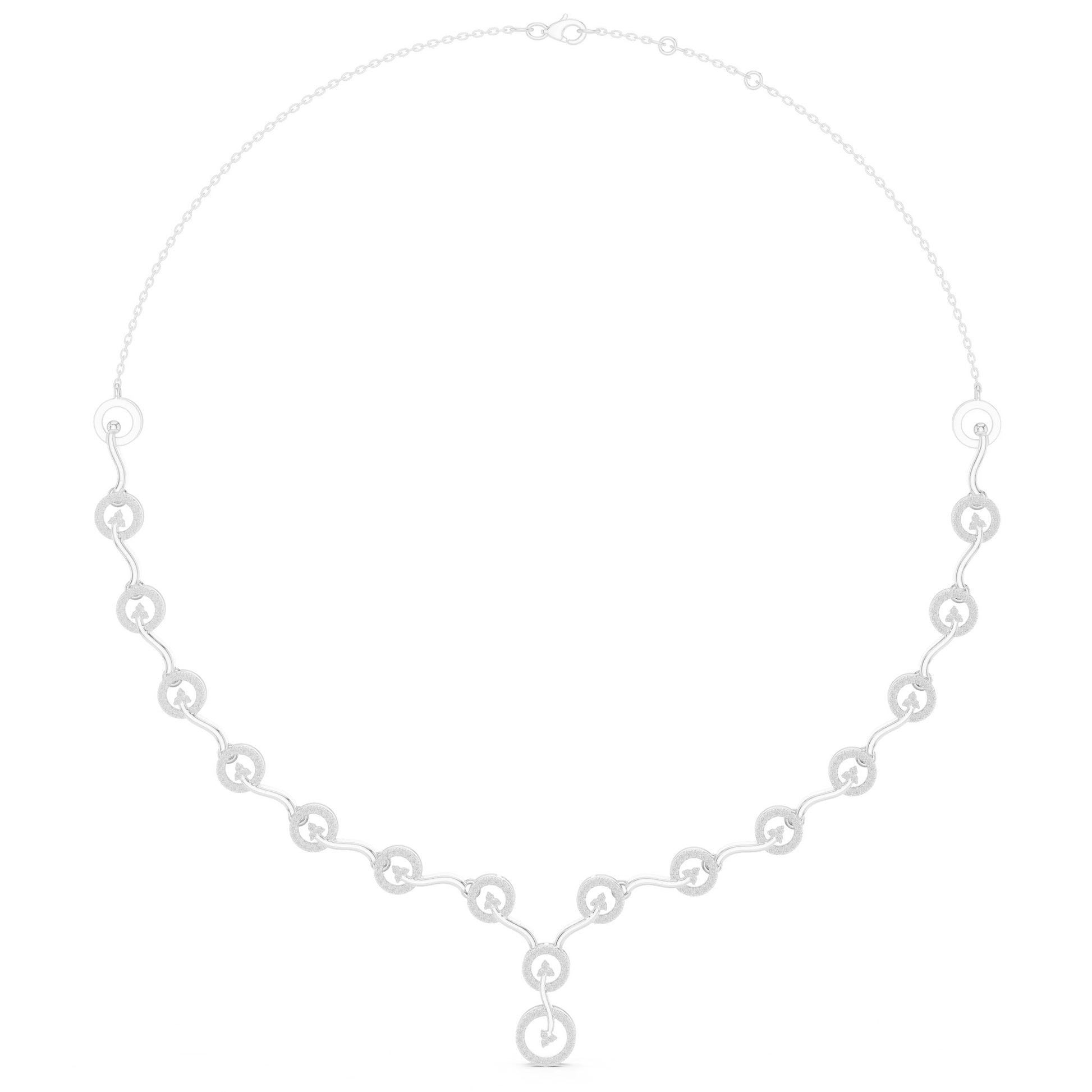 Oval Lab Grown Diamond Side-Stone Pendant