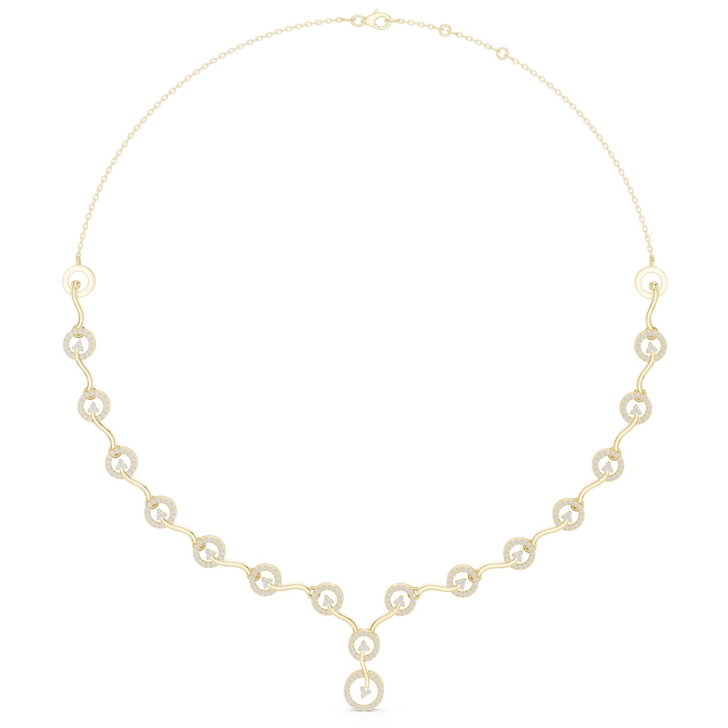 Oval Lab Grown Diamond Side-Stone Pendant