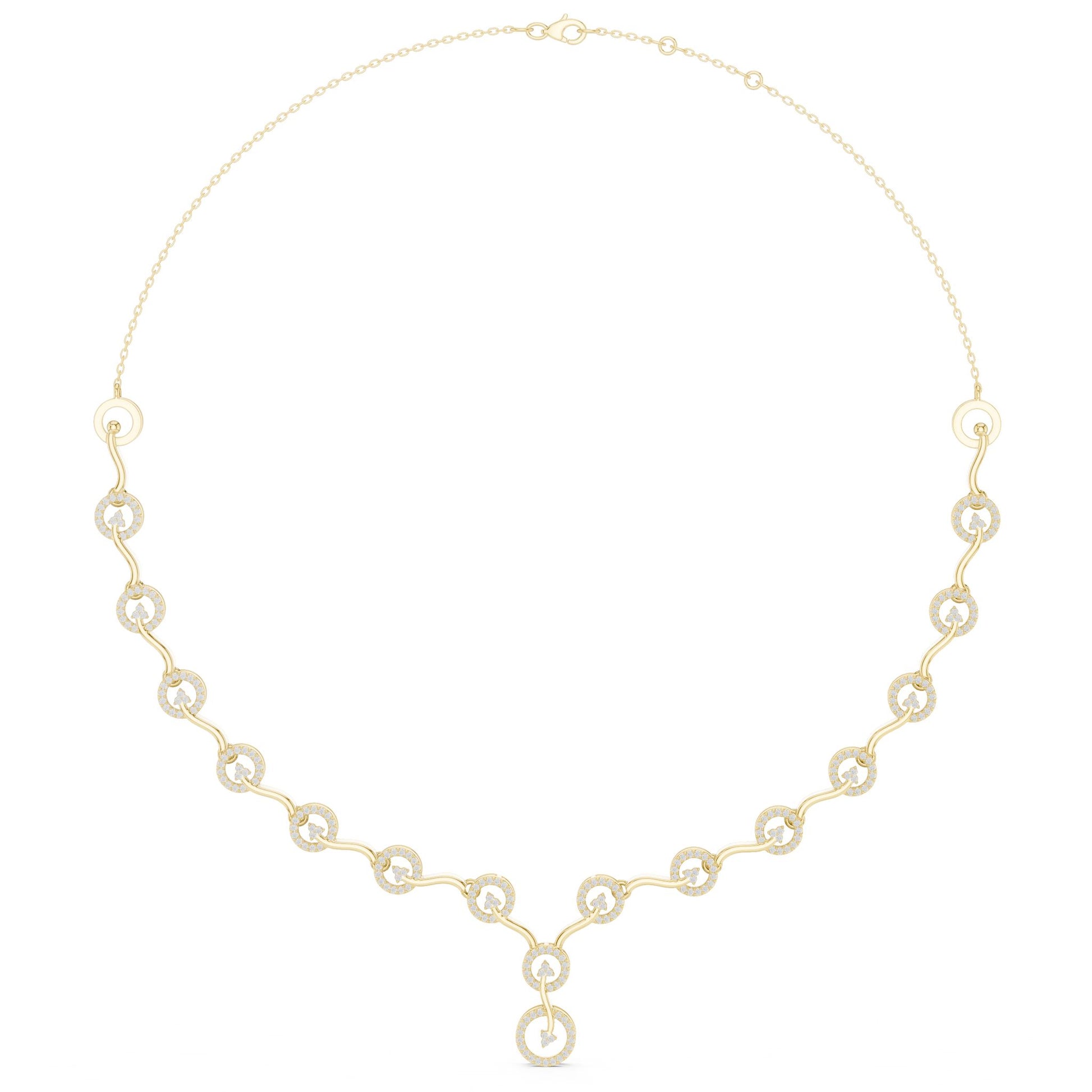 Oval Lab Grown Diamond Side-Stone Pendant