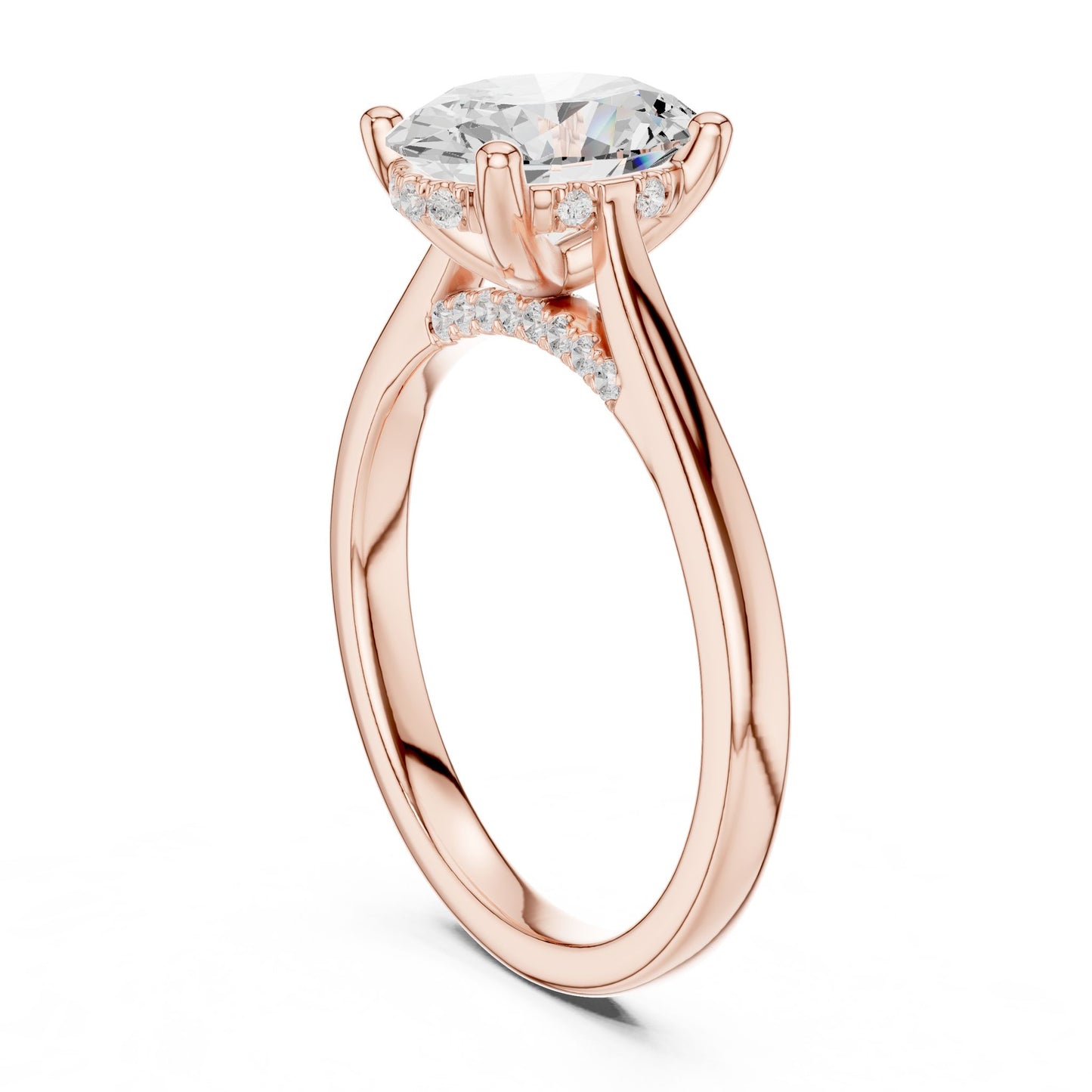 Oval Lab Grown Diamond Solitaire Engagement Ring