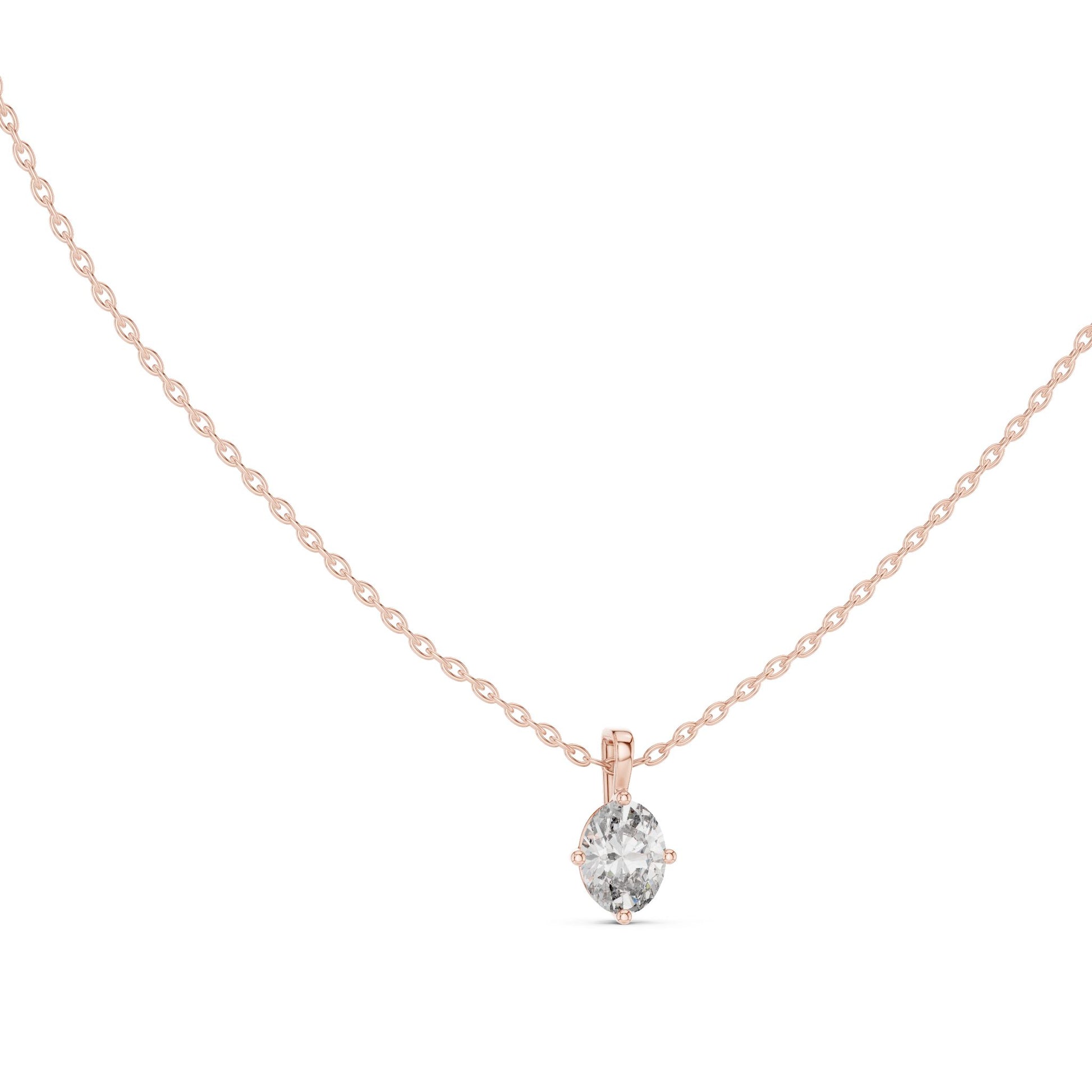 Oval Lab Grown Diamond Pendant