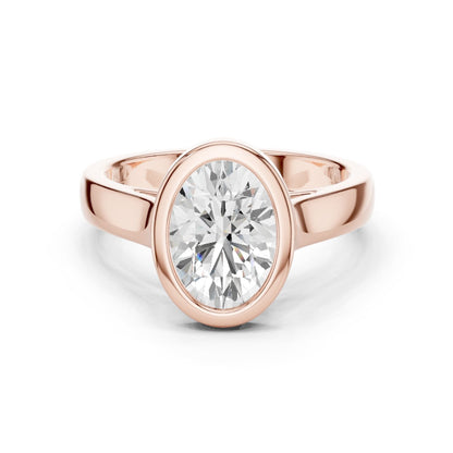 Oval Lab Grown Diamond Solitaire Engagement Ring