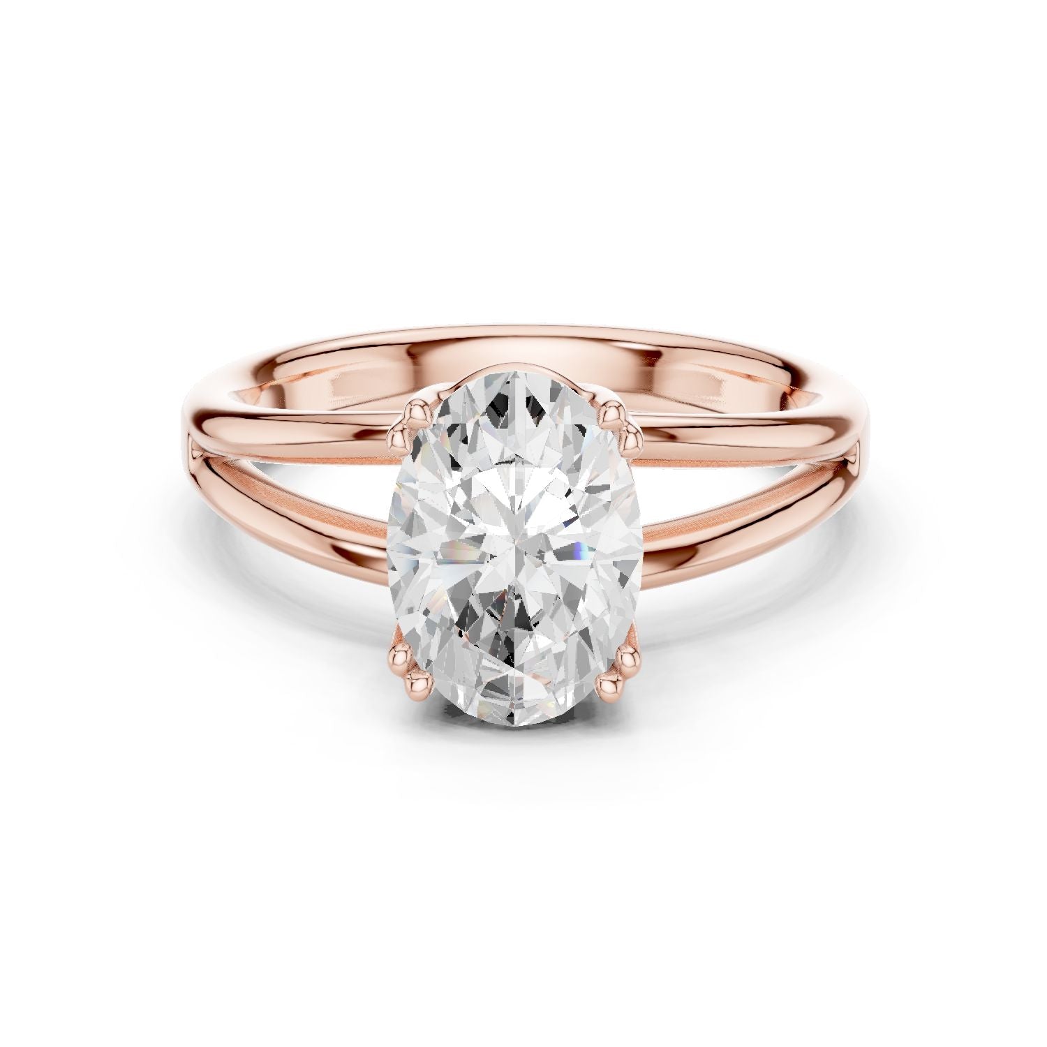 Oval Lab Grown Diamond Solitaire Engagement Ring