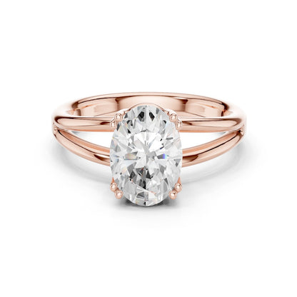 Oval Lab Grown Diamond Solitaire Engagement Ring