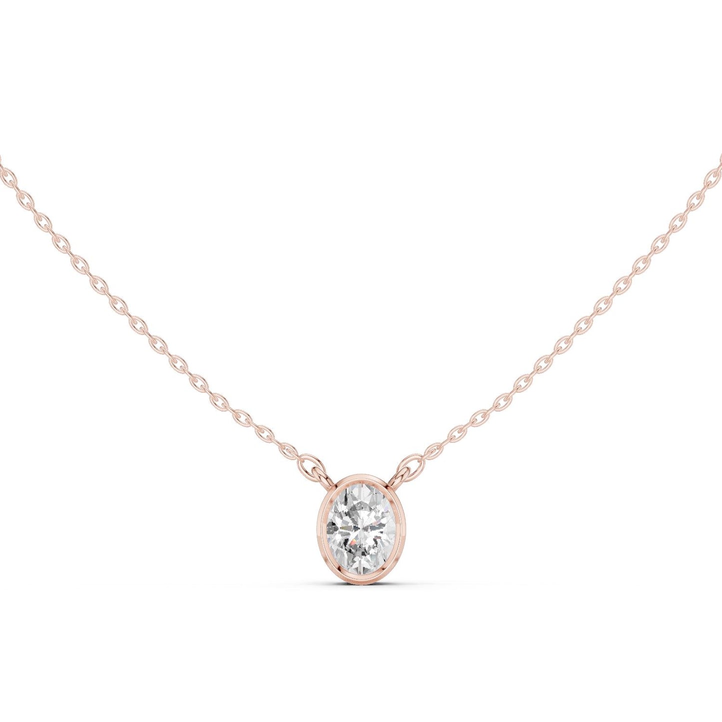 Oval Lab Grown Diamond Pendant