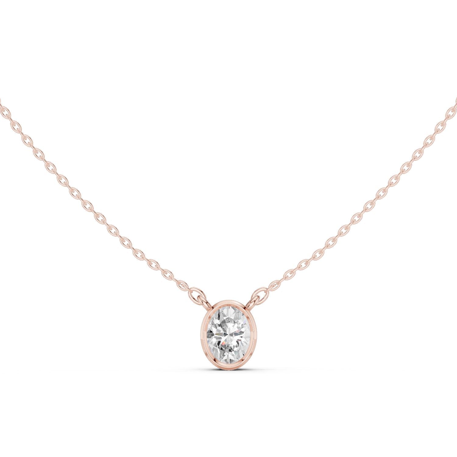 Oval Lab Grown Diamond Pendant