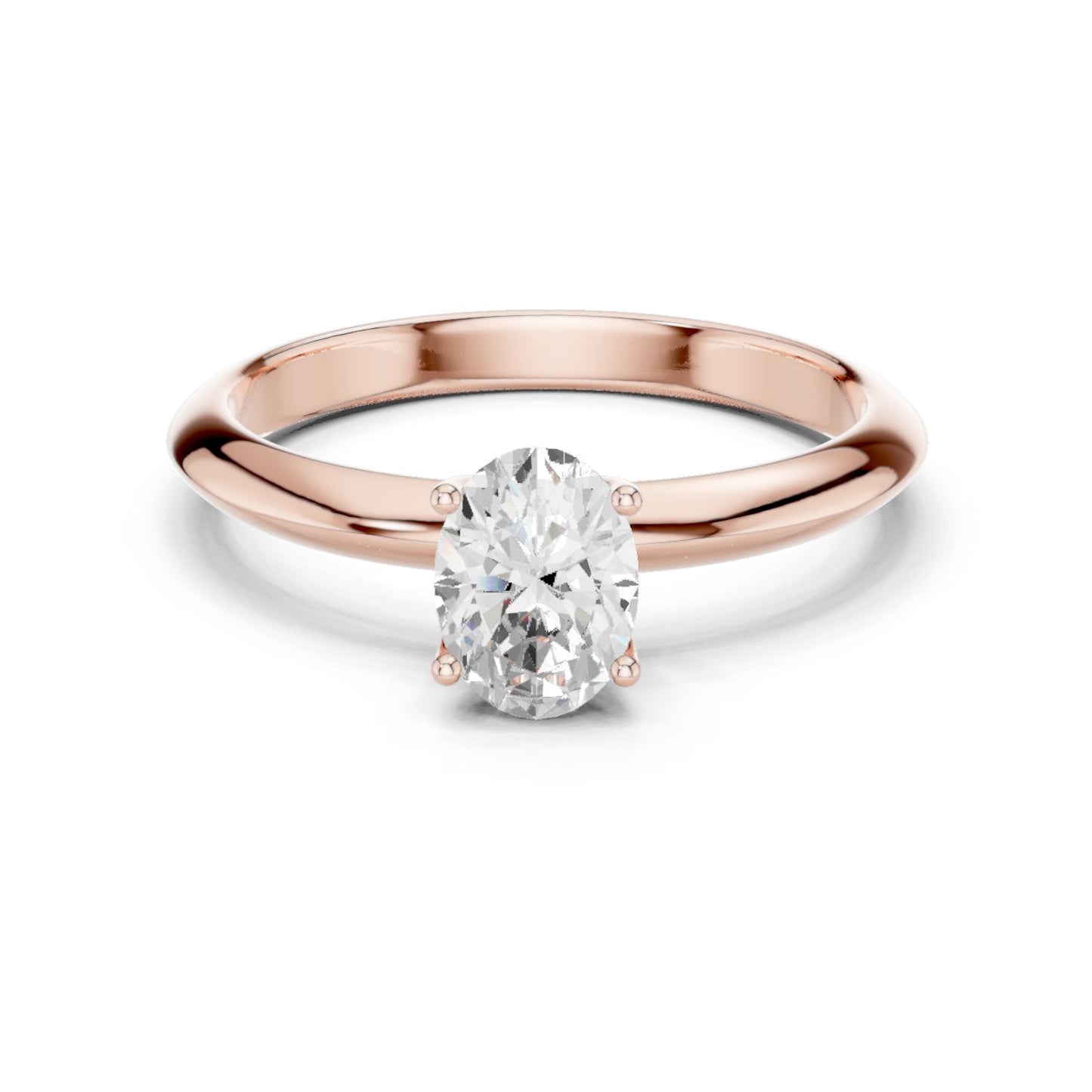 Oval Lab Grown Diamond Solitaire Engagement Ring