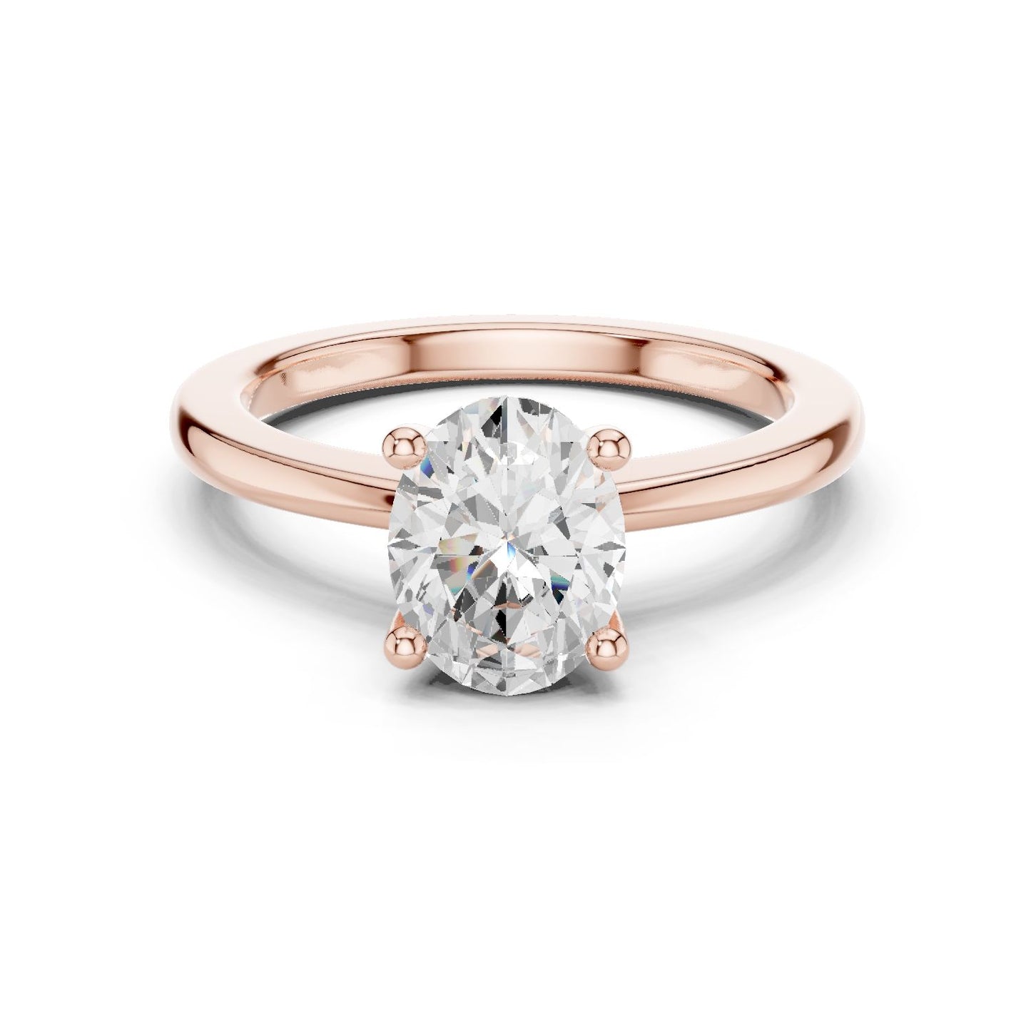 Oval Lab Grown Diamond Solitaire Engagement Ring