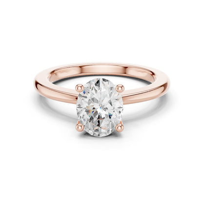Oval Lab Grown Diamond Solitaire Engagement Ring