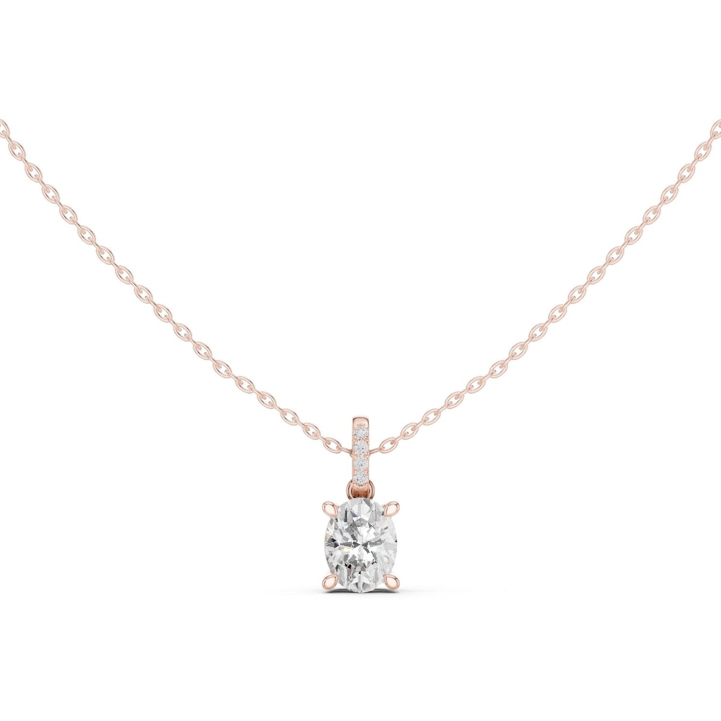 Oval Lab Grown Diamond Pendant