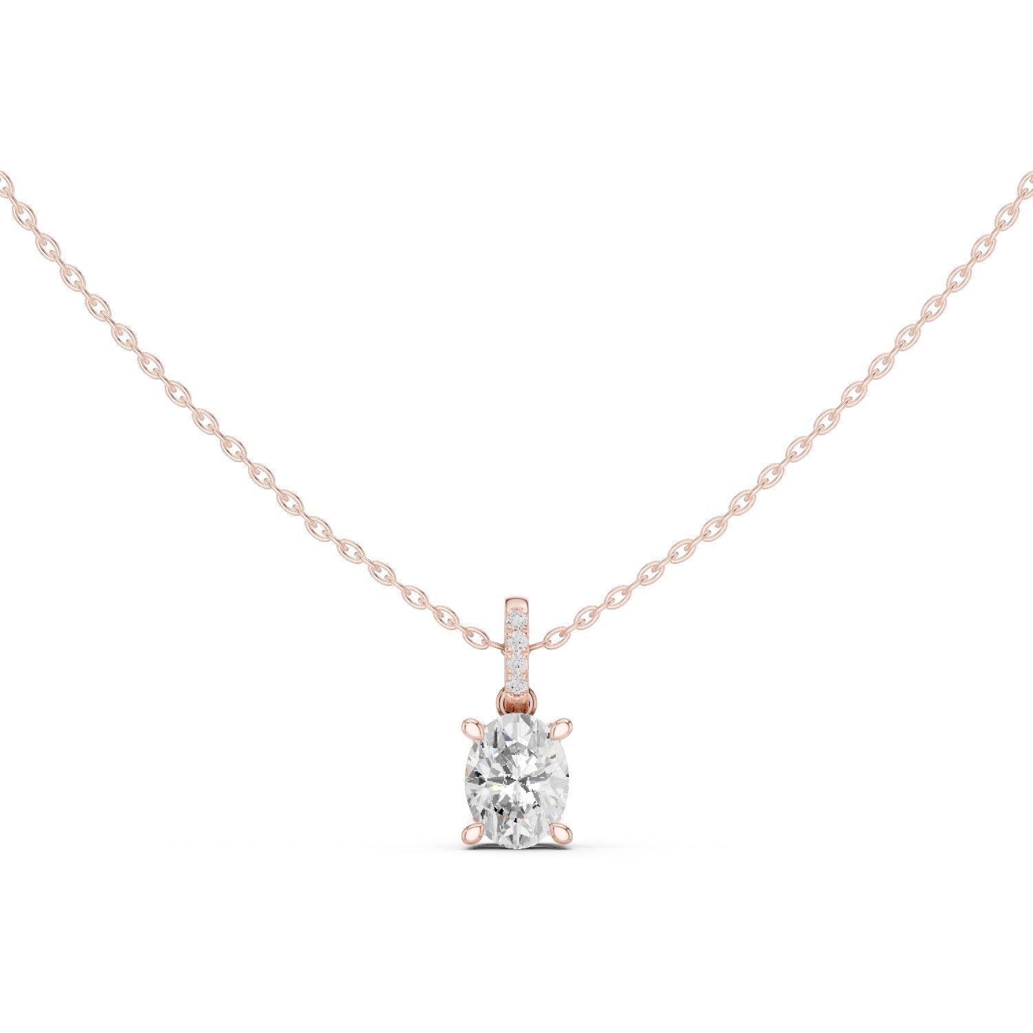 Oval Lab Grown Diamond Pendant