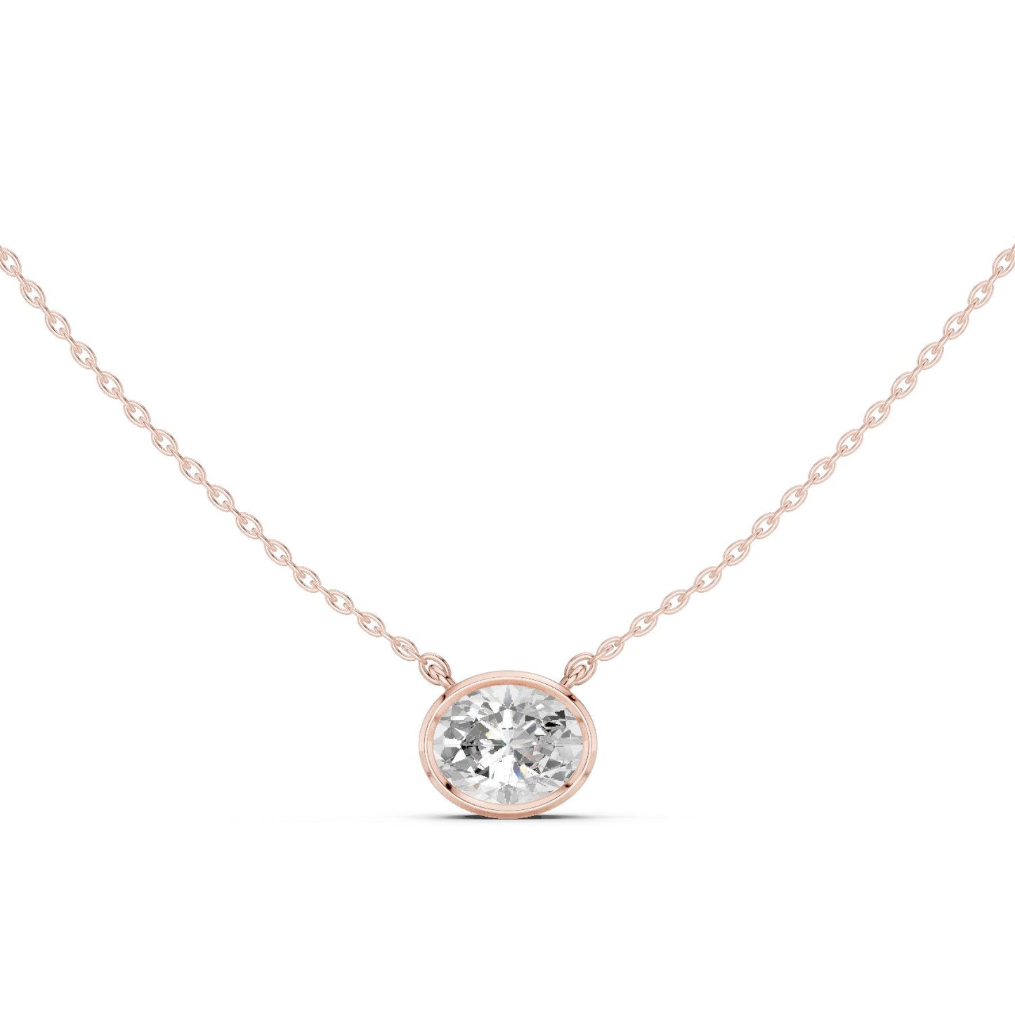 Oval Lab Grown Diamond Pendant