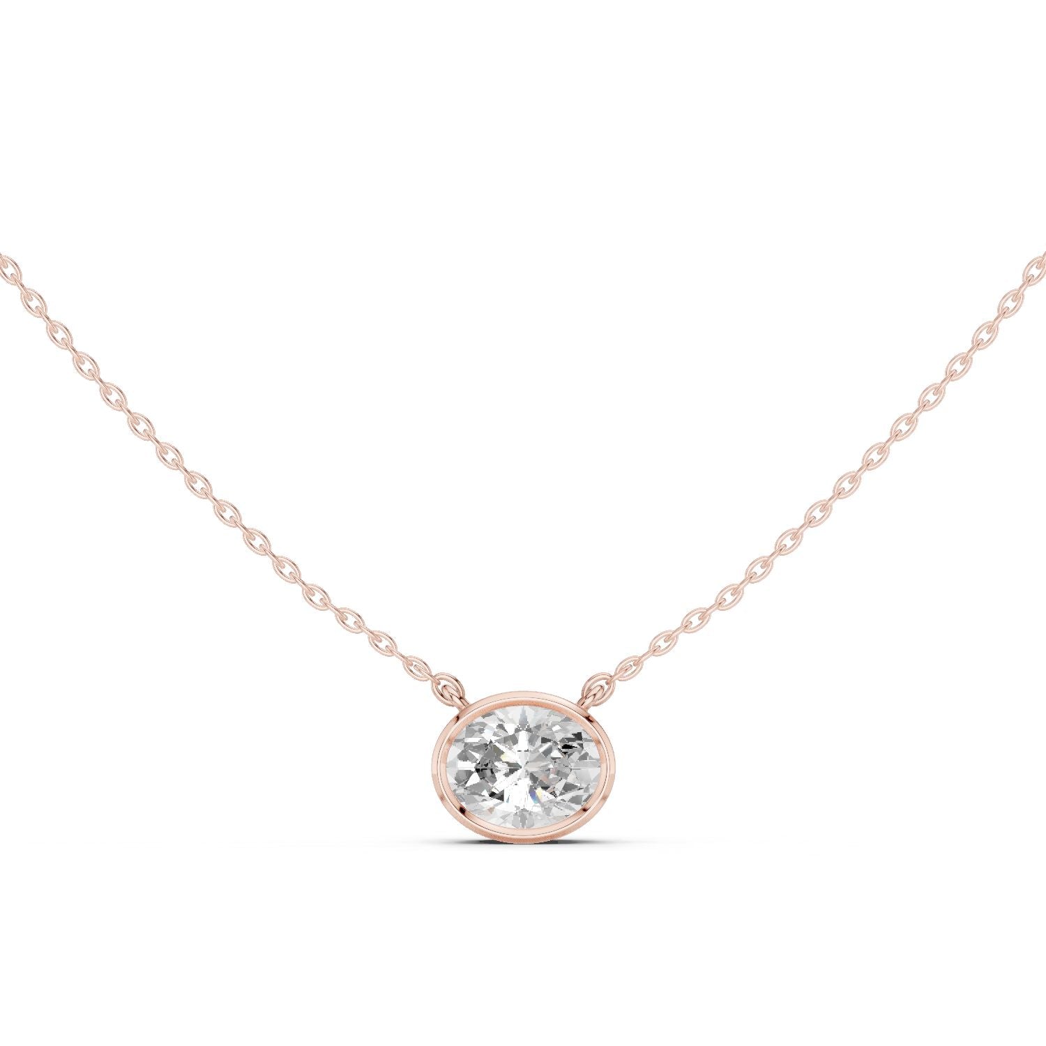 Oval Lab Grown Diamond Pendant